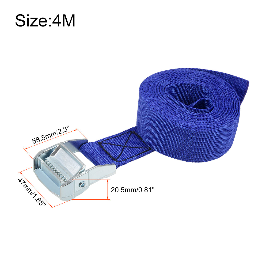 Harfington Cam Buckle Tie Down Lashing Strap Mxmm Load Cap for Moving Cargo, Pack of 2