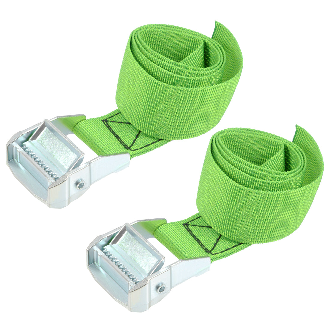 Harfington 0,8 m x 38 mm Spanngurt für Fracht, Spanngurte mit Cam-Lock-Schnalle, 500 kg Arbeitslast, grün, 2 Stück