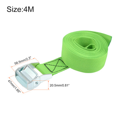 Harfington Cam Buckle Tie Down Lashing Strap Mxmm Load Cap for Moving Cargo, Pack of 2