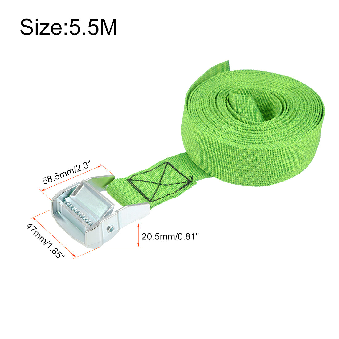 Harfington Cam Buckle Tie Down Lashing Strap Mxmm Load Cap for Moving Cargo, Pack of 2