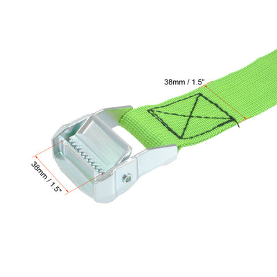 Harfington Cam Buckle Tie Down Lashing Strap Mxmm Load Cap for Moving Cargo, Pack of 2