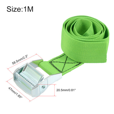 Harfington Cam Buckle Tie Down Lashing Strap Kg Load Cap for Moving Cargo, Pack of 4