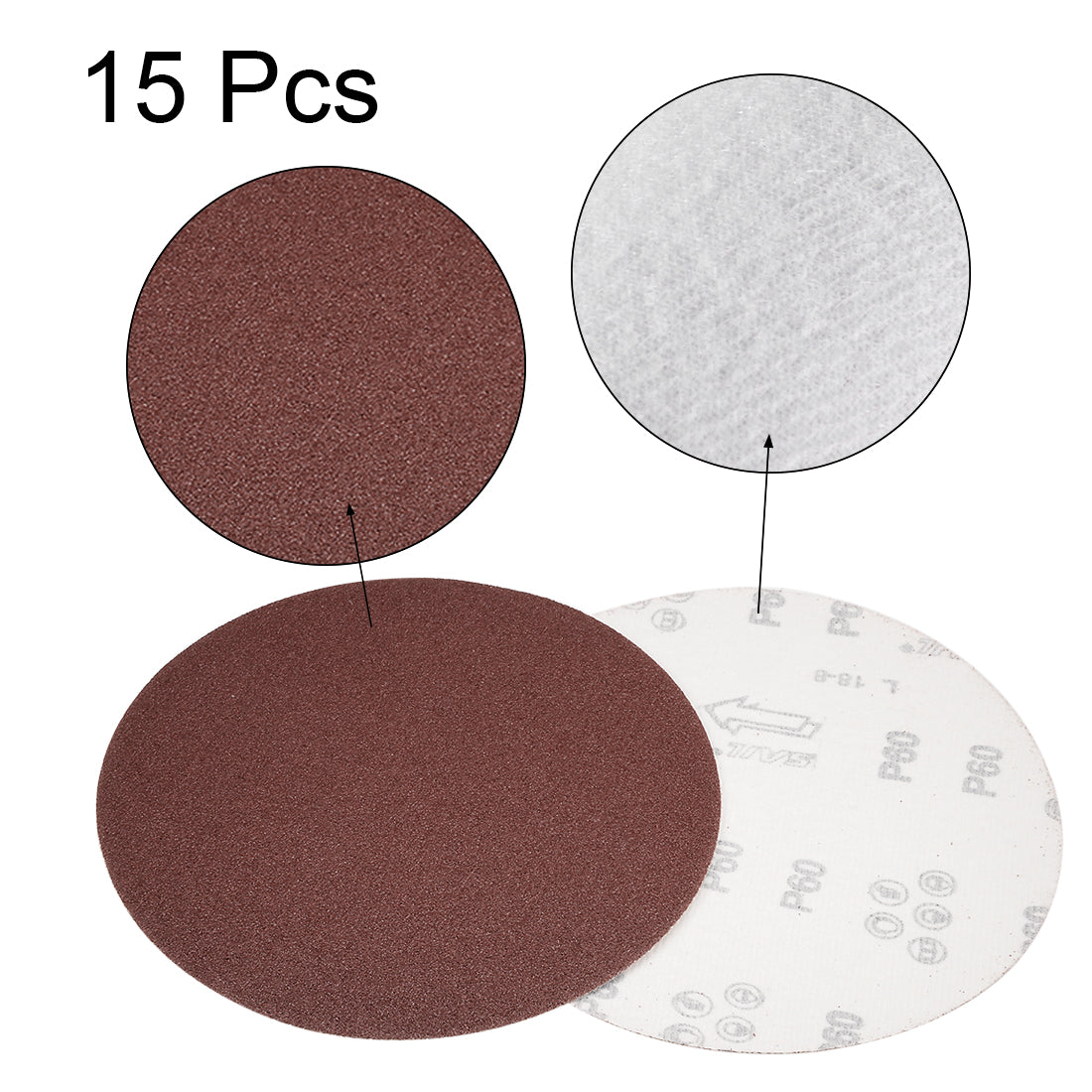 Harfington Hook and Loop Aluminum Oxide Flocking Sand Discs