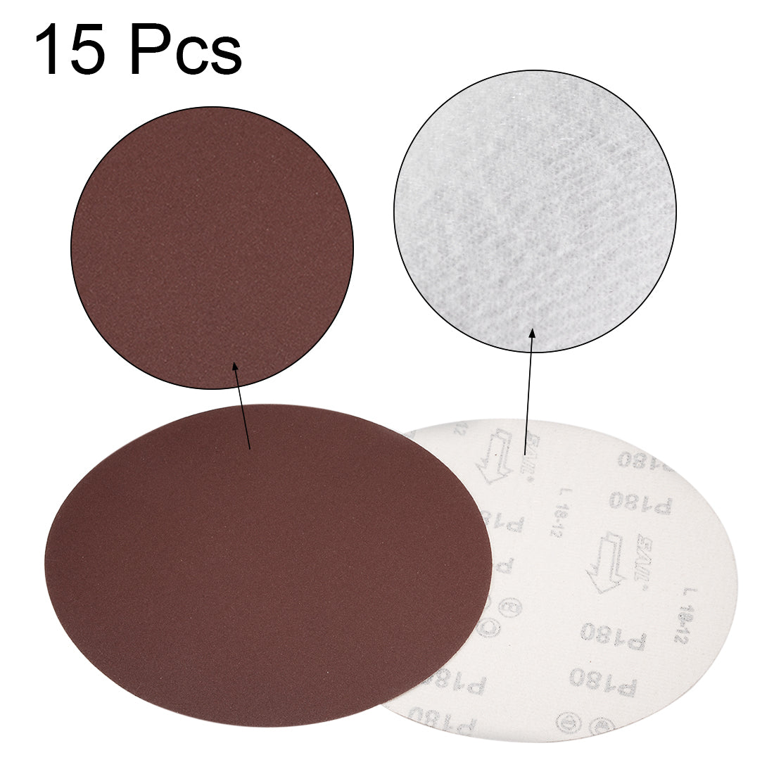 Harfington Hook and Loop Aluminum Oxide Flocking Sand Discs