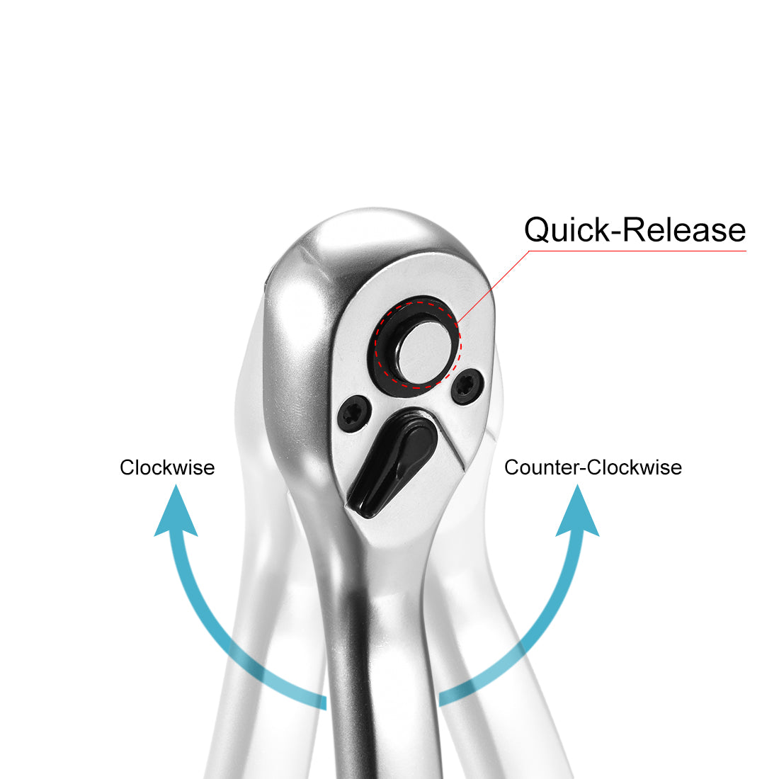 Harfington Rotator Ratchet Wrench, Reversible Quick-Release Offset Drive