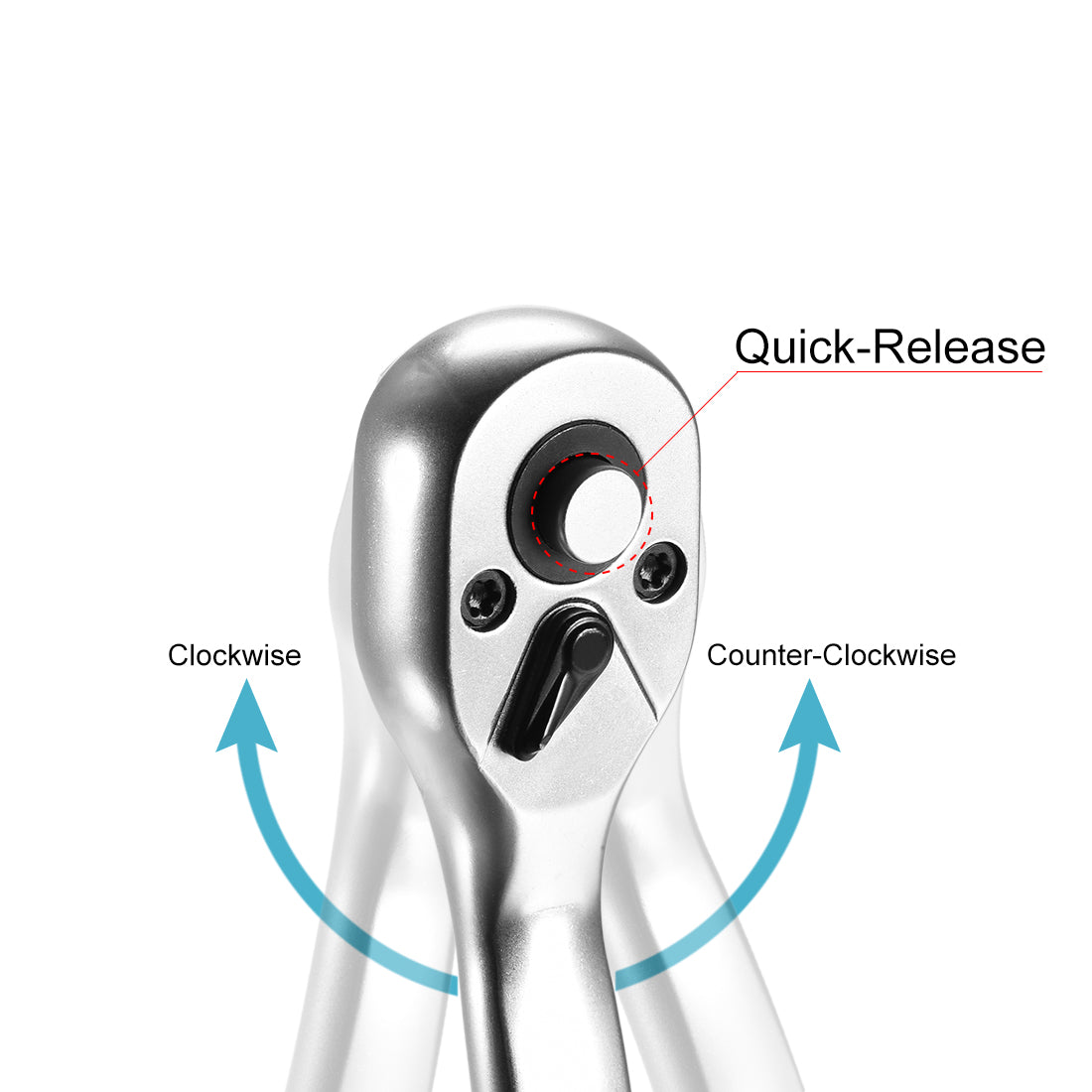 Harfington Rotator Ratchet Wrench, Reversible Quick-Release Offset Drive