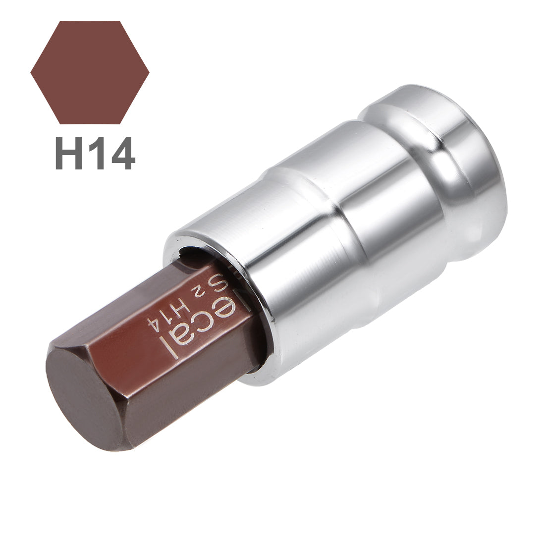 Harfington 1/2" Drive x 14mm Hex Bit Socket, Standard Metric, S2 & Cr-V Steel