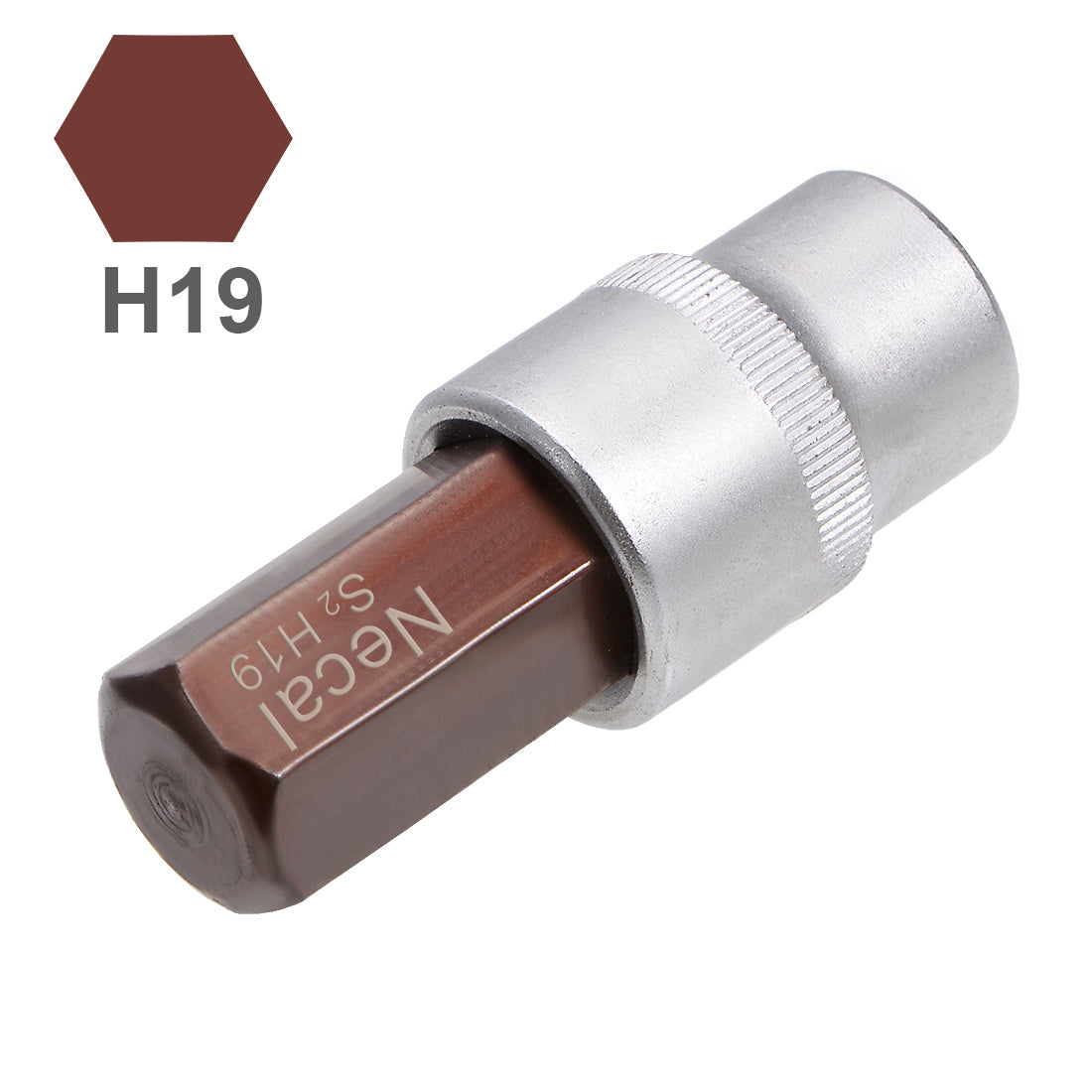 Harfington 1/2" Drive x 19mm Hex Bit Socket, Standard Metric, S2 & Cr-V Steel