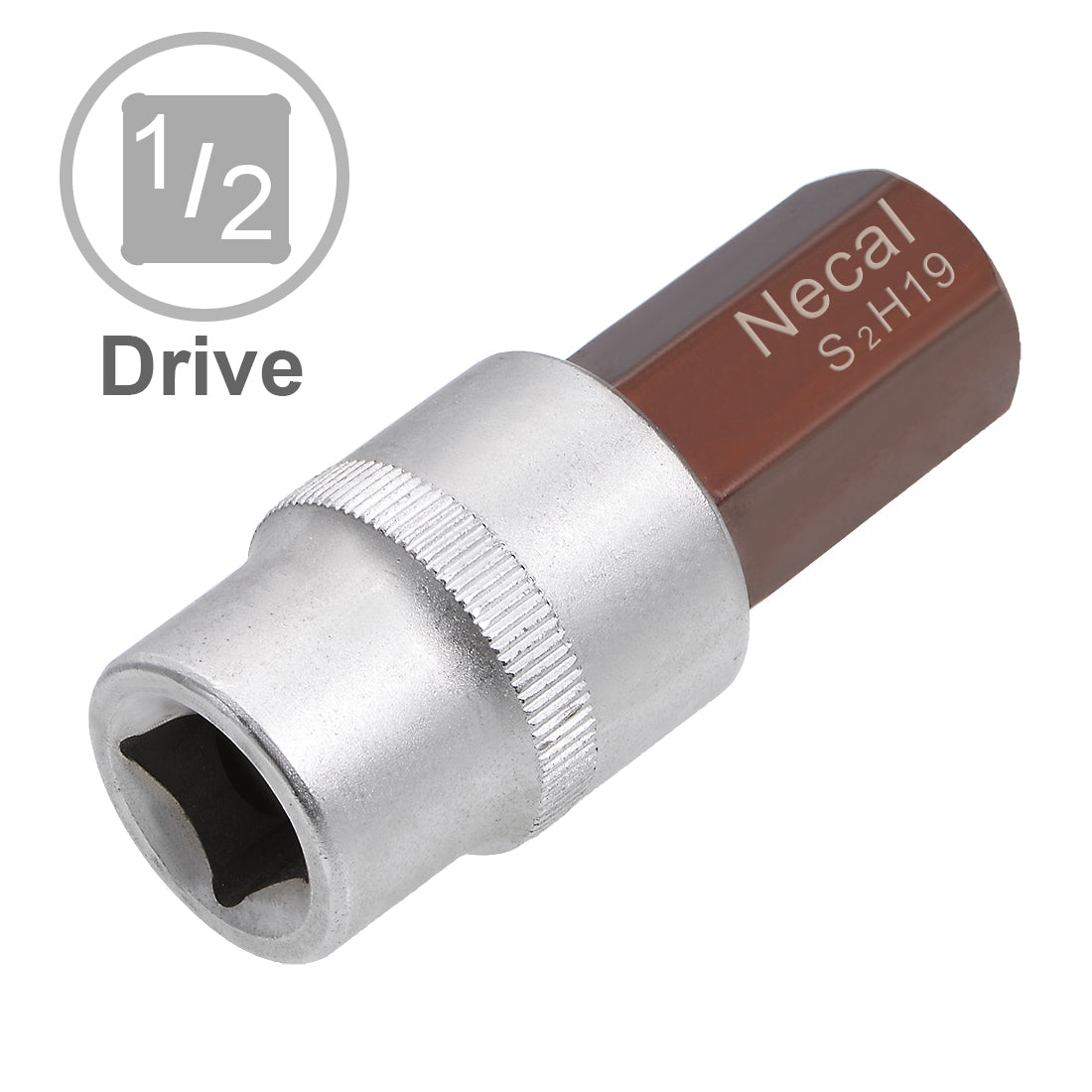 Harfington 1/2" Drive x 19mm Hex Bit Socket, Standard Metric, S2 & Cr-V Steel