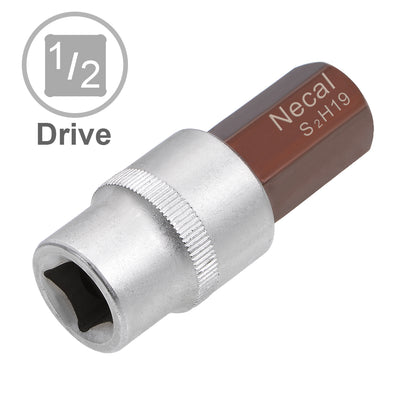 Harfington 1/2" Drive x 19mm Hex Bit Socket, Standard Metric, S2 & Cr-V Steel