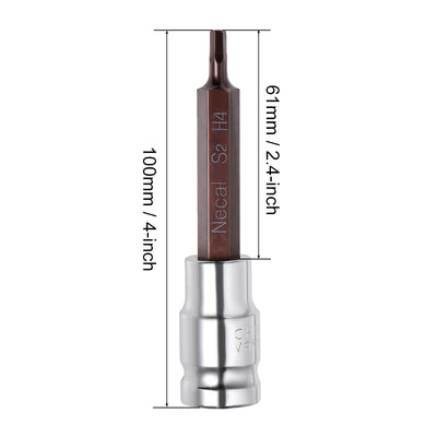 Harfington Long Hex Bit Socket, Metric S2 & Cr-V Steel