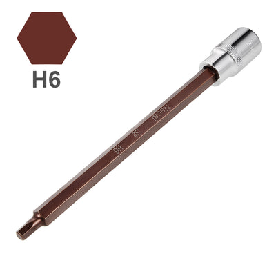 Harfington Hex Bit Socket, Lengthen Metric, S2 & Cr-V Steel