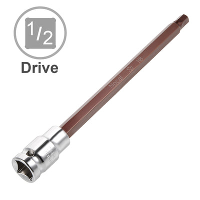 Harfington Hex Bit Socket, Lengthen Metric, S2 & Cr-V Steel