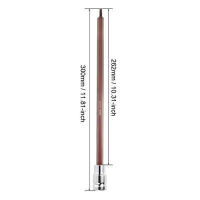 Harfington Extra Long Hex Bit Socket, Metric, S2 & Cr-V Steel