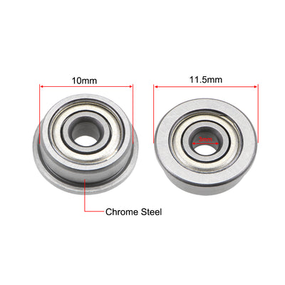 Harfington Flange Deep Groove Ball Bearings Double Shield Chrome Steel