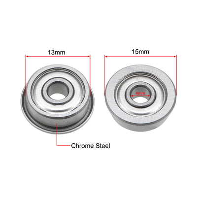 Harfington Flange Deep Groove Ball Bearings Double Shield Chrome Steel