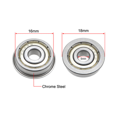 Harfington Flange Deep Groove Ball Bearings Double Shield Chrome Steel