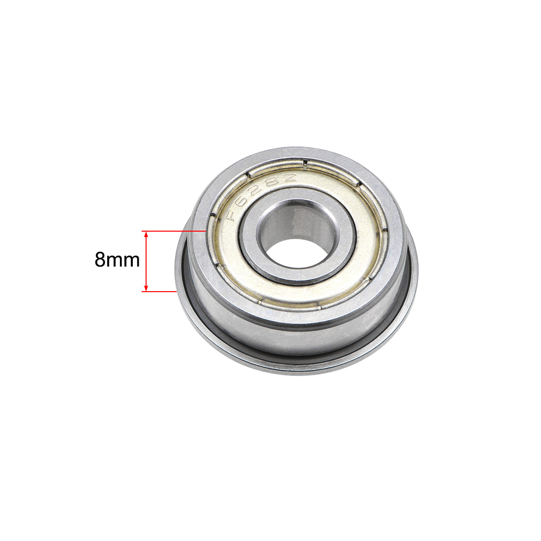 Harfington F628ZZ Flange Ball Bearing 8x24x8mm Shielded Chrome Bearings