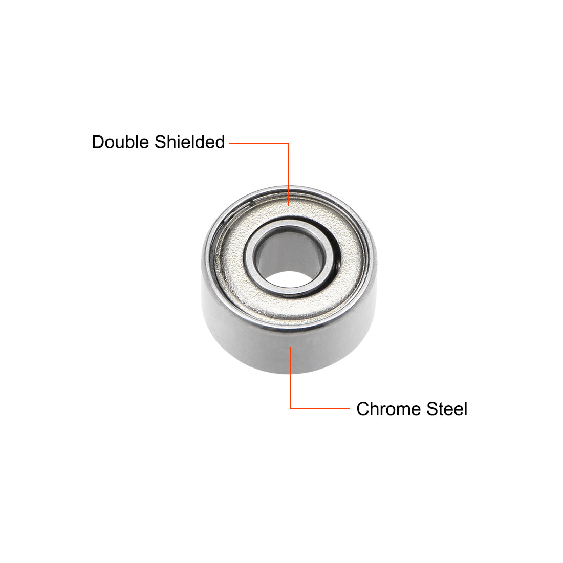 uxcell Uxcell Deep Groove Ball Bearings Metric Double Shielded Carbon Steel Z1