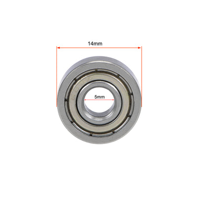 Harfington Uxcell Deep Groove Ball Bearings Metric Double Shielded Chrome Steel P0 Z1 Bearing