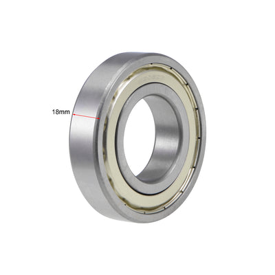 Harfington Uxcell Deep Groove Ball Bearings Metric Double Shielded Chrome Steel P0 Z1