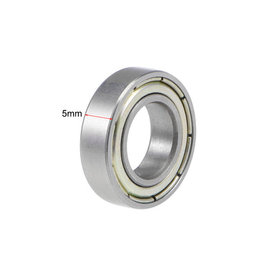Harfington Uxcell Deep Groove Ball Bearings Thin Section Double Shielded Chrome Steel