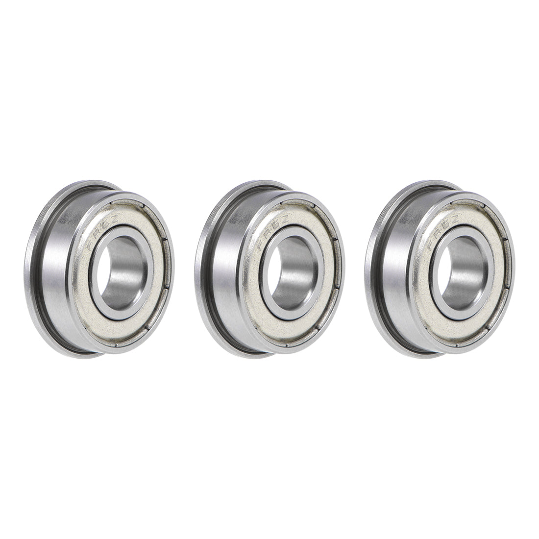 Harfington FR6ZZ Flange Ball Bearing 3/8"x7/8"x9/32" Shielded Chrome Bearings 3pcs