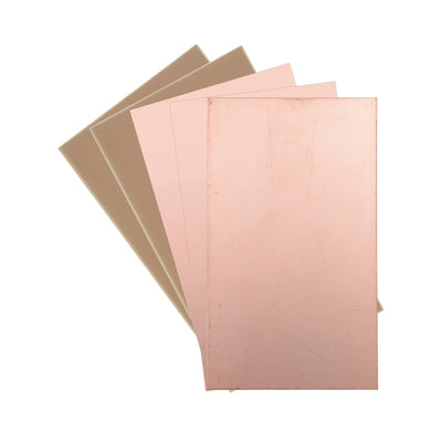 Harfington 130x75mm Single-Sided Copper Clad Laminate PCB Circuit Board FR4 1.5mm Thickness DIY Prototyping PCB Board 5pcs