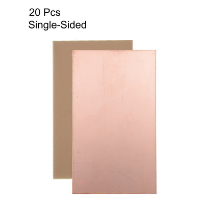 Harfington 130x75mm Single-Sided Copper Clad Laminate PCB Circuit Board FR4 1.5mm Thickness DIY Prototyping PCB Board 20pcs