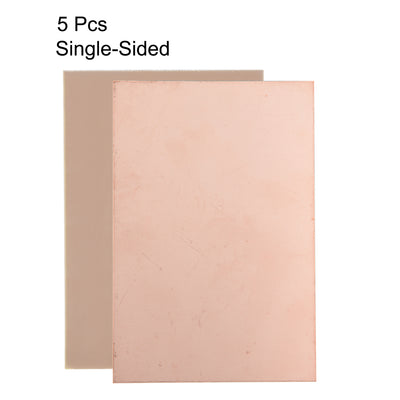 Harfington 150x100mm Single-Sided Copper Clad Laminate PCB Circuit Board FR4 1.2mm Thickness DIY Prototyping PCB Board 5pcs