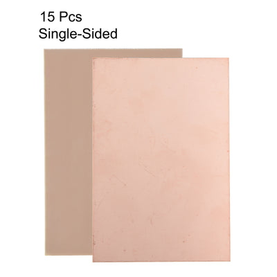 Harfington 150x100mm Single-Sided Copper Clad Laminate PCB Circuit Board FR4 1.2mm Thickness DIY Prototyping PCB Board 15pcs