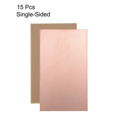 Harfington 15pcs 130x75mm Single-Sided Copper Clad Laminate PCB Circuit Bakelite Board 1.5mm Thickness DIY Prototyping PCB Board