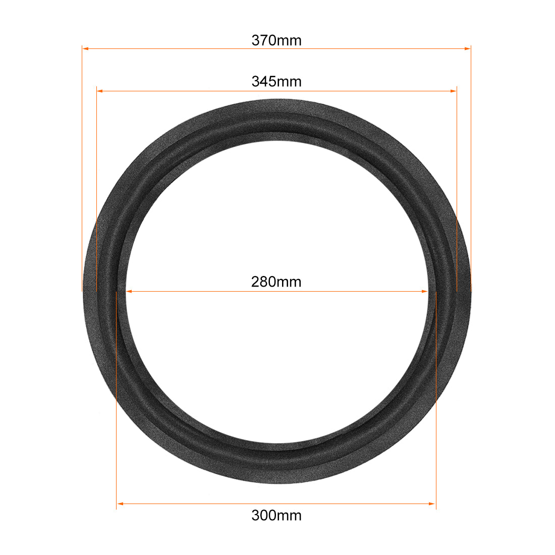 Harfington 15 Inch Speaker Foam Edge Folding Ring  Horn Replacement Parts for Speaker Black