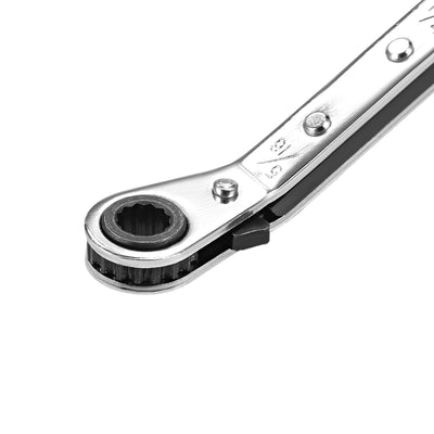 Harfington Reversible Ratcheting Wrench, 1/4-inch x 5/16-inch Offset Double Box End, Cr-V