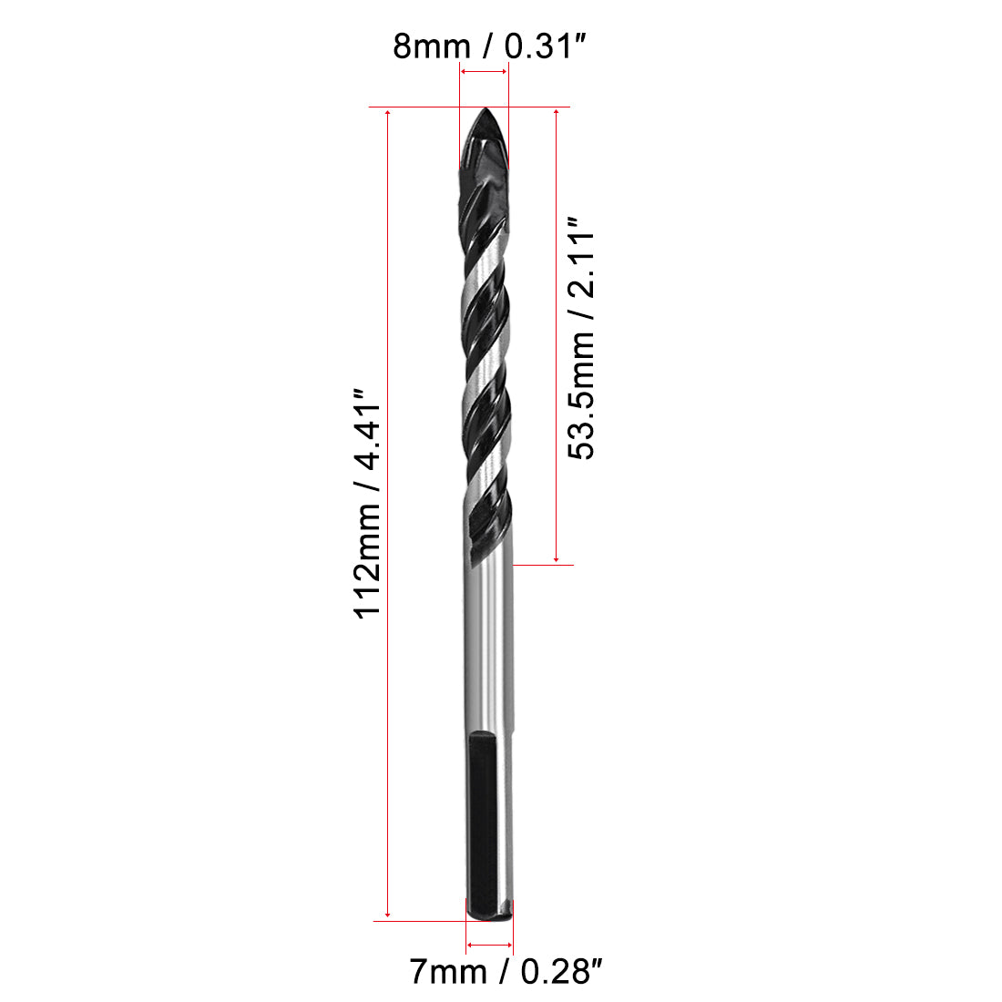 Harfington 3pcs Triangle Tip Drill Bit for Drilling in Ceramic, Glass, Tile, Concrete, Brick, Wood and Marble