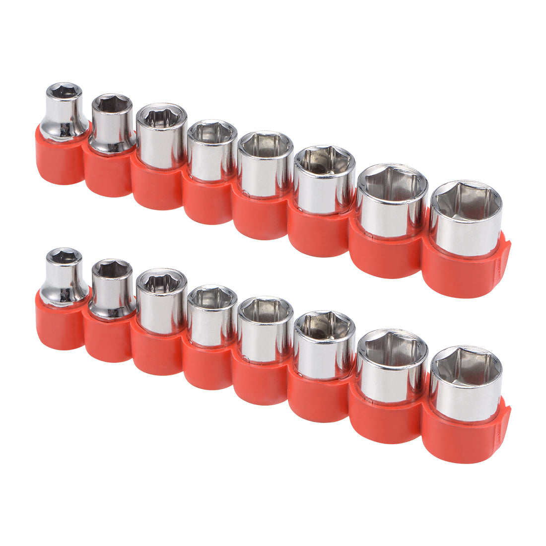 Harfington 1/4-Inch Drive Hex Socket Set 5mm - 12mm Metric Cr-V, 2 Set