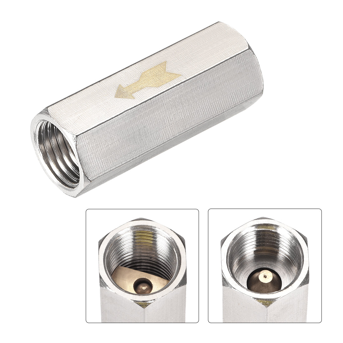 Harfington One Way Air Check Valve BSP Female Threaded Full Port Check Valve 4Pcs