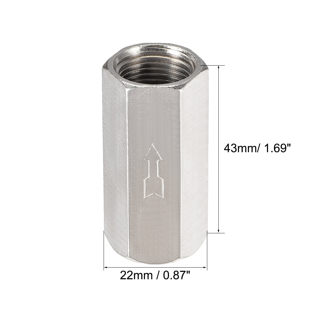 Harfington One Way Air Check Valve BSP Female Threaded Full Port Check Valve 4Pcs