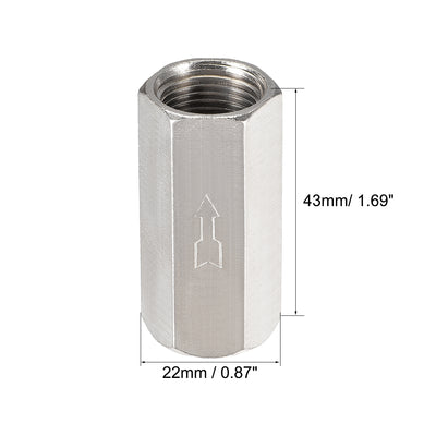 Harfington One Way Air Check Valve BSP Female Threaded Full Port Check Valve 4Pcs