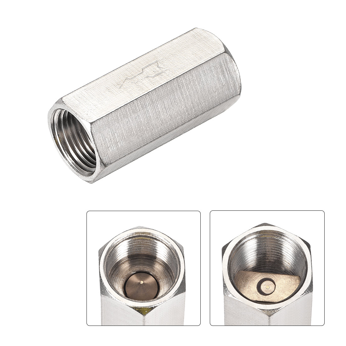 Harfington One Way Air Check Valve BSP Female Threaded Full Port Check Valve 4Pcs