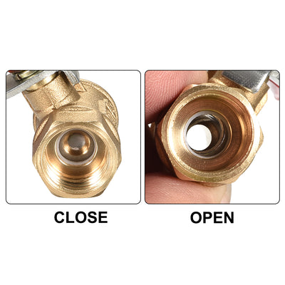Harfington Brass Air Ball Valve Shut-off Switch Female to Hose Barb Pipe Tubing Fitting Coupler 180 Degree Operation Handle