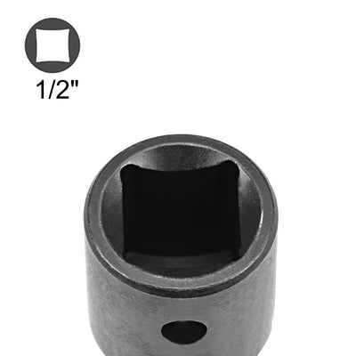 Harfington 2Pcs 1/2" (F) x 3/8" (M) Socket Reducer, F to M, Cr-V Black