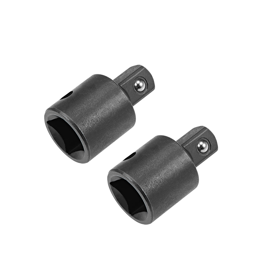Harfington 2Pcs 1/2" (F) x 3/8" (M) Socket Reducer, F to M, Cr-V Black