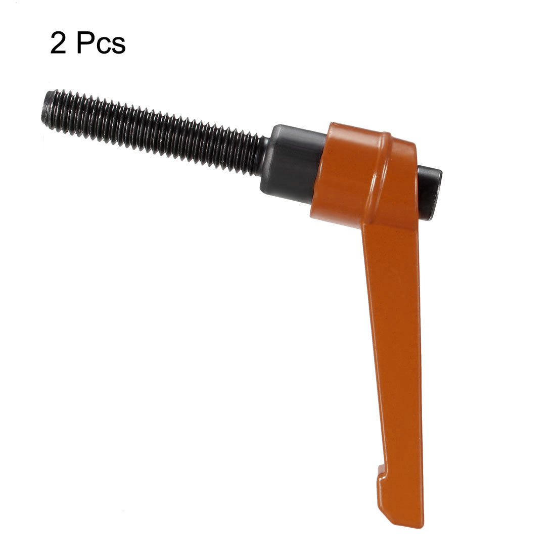 Harfington M8 x 40mm Handle Adjustable Clamping Lever Threaded Push Button Ratchet Male Threaded Stud 2Pcs