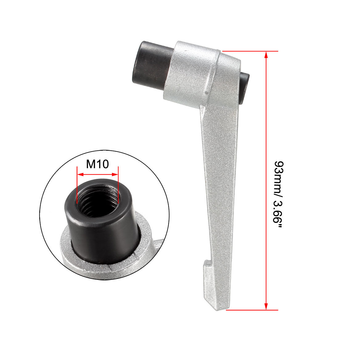 Harfington M10 Handle Adjustable Clamping Lever Push Button Ratchet Female Threaded Stud 2 Pcs