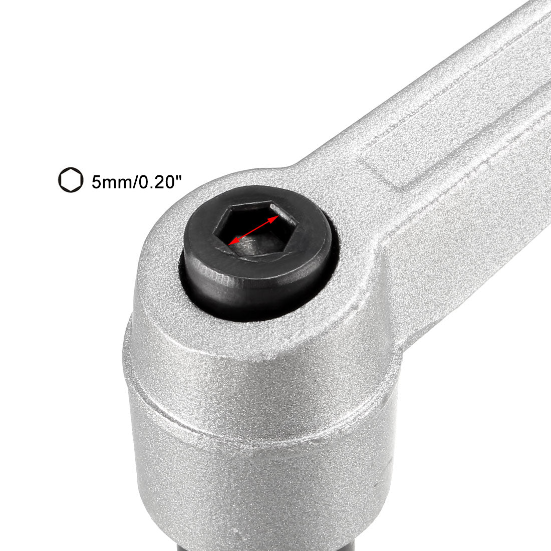 Harfington M10 Handle Adjustable Clamping Lever Push Button Ratchet Female Threaded Stud 2 Pcs