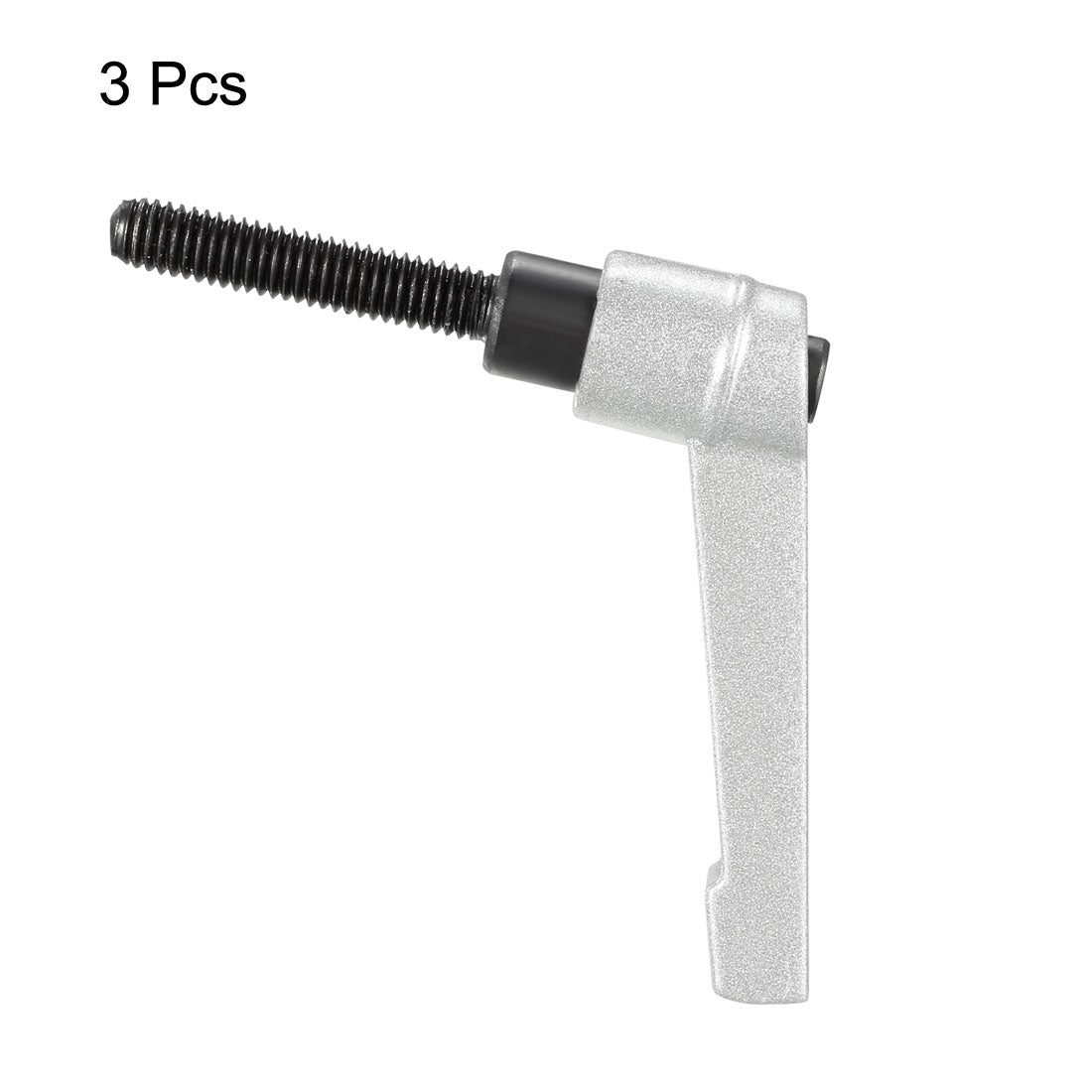 Harfington M6 x 30mm Handle Adjustable Clamping Lever Thread Push Button Ratchet Male Threaded Stud 3 Pcs