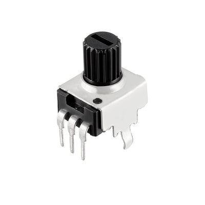 Harfington Carbon Film Potentiometer 200K Ohm Variable Resistors Single Turn Rotary, 5pcs