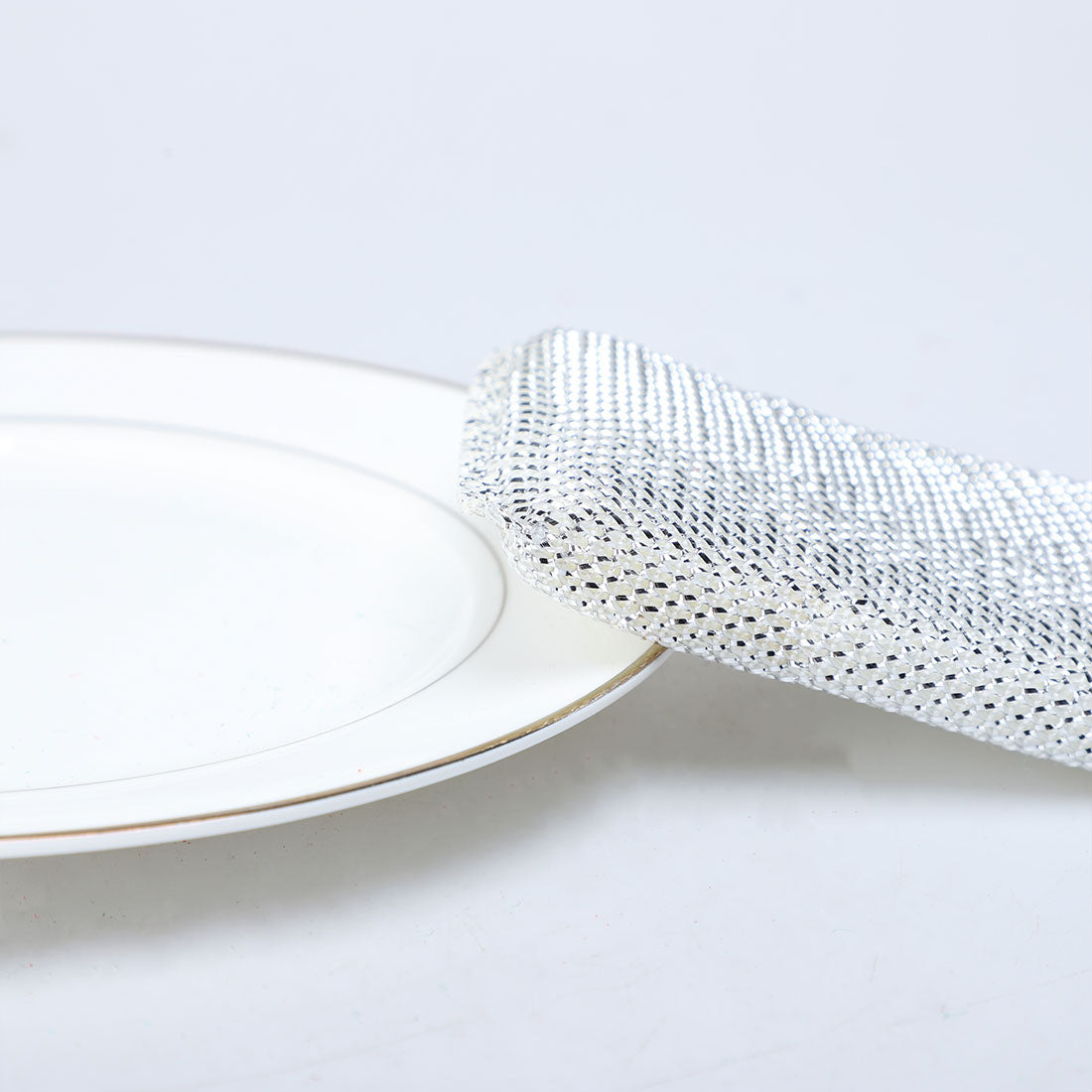 Harfington 12pcs Scouring Pad Non-Scratch Scouring Sponge 5"x3.3" Scrub Pads Silver Tone 2