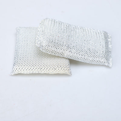 Harfington 12pcs Scouring Pad Non-Scratch Scouring Sponge 5"x3.3" Scrub Pads Silver Tone 2